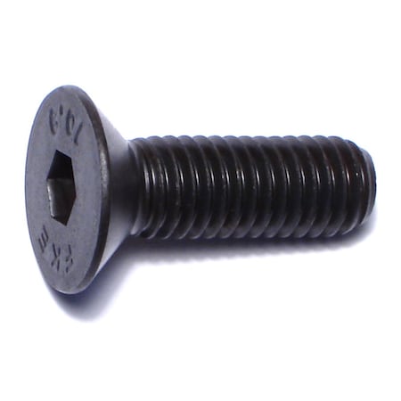 Midwest Fastener M8-1.25 Socket Head Cap Screw, Flat, Black Oxide Steel, 25 mm Length, 5 PK 76043